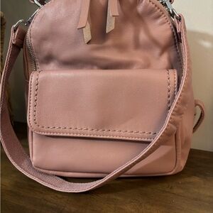 Orchid pink backpack purse shoulder bag